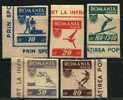 ROMANIA 1946 - SPORT -  N. 916 / 20  * NON DENT. Serie Completa - Cat. ? € - Lotto N. 1294 - Ongebruikt