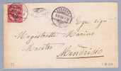 Heimat TI AURESSIO 1890-04-21 Strahlenstempel Auf Brief Mit 10 Rp. Wertziffer Nach Mendrisio - Cartas & Documentos