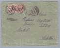 Heimat TI Auressio 1895-04-19 Langstempel Auf Brief Mit Wertziffern Zwei 5Rp. Nach Solothurn - Covers & Documents