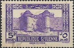 SYRIA 1940 Kasr-el-Heir Fortress - 5p - Violet FU - Used Stamps