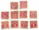 1908 - Austria Segnatasse 34/43 Cifra   ------ - Taxe