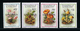 St Vincent Grenadines **n° 467 à 470 -Spécimen -  Champignons (lot 3) (14 P31) - St.Vincent (1979-...)