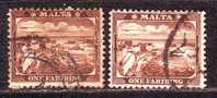 1901 Malta Mino 15 A,b - Malte (...-1964)