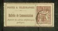 FRANCE Téléphone. N° 26 Obl. - Télégraphes Et Téléphones