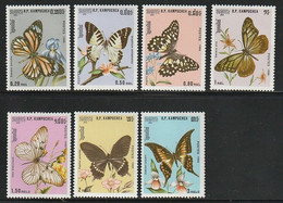 Cambodia 1986 MiNr. 769 - 775  Kambodscha  Butterflies 7v MNH** 7,00 € - Kampuchea