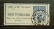 FRANCE Téléphone. N° 24 Obl. - Telegraaf-en Telefoonzegels