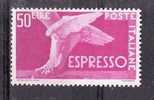 1955-56 - POSTA ESPRESSA - DEMOCRATICA - G.I.  - N. 33 - VAL. CAT. 7.00€ - Express-post/pneumatisch