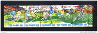San Marino Yv1370-74 (u) Campeonato Mundial De Fútbol U.S.A. 1994. Serie Completa En Tira De 5. Ver - 1994 – Verenigde Staten