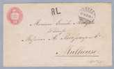 Schweiz 1872-10-11 Grenzrayon RL Tüblibrief 10 Rp. Von Basel Nach Mühlhausen - Briefe U. Dokumente