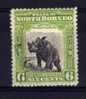 North Borneo - 1909 - 6 Cents/Rhinoceros - Postally Used - Borneo Del Nord (...-1963)