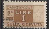 PIA - ITALIA - Specializzazione - 1946-51 : Pacchi Postali £ 1 - (SAS  68) - Postal Parcels