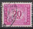 PIA - ITALIA - SPECIALIZZAZIONE - 1947-54 : Segnatasse £ 20- (SAS 106/I) - Segnatasse