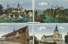 AK Merseburg Mehrbild Schloss Rat- & Ständehaus Color ~1910 #04 - Merseburg