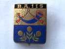 ANCIEN INSIGNE ARMEE DE L´AIR LA BA 115 ORANGE EMAILLE  DRAGO PARIS - Armée De L'air