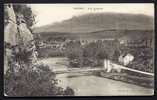 CPA  ANCIENNE- FRANCE- YENNE (73)- VUE GENARALE AVEC LE PONT SUSPENDU EN GROS PLAN - Yenne