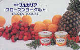 Télécarte Japon - Yaourt Aux Fruits Ananas Fraise Orange - Frozen Yogurt Japan Phonecard - Obst Joghurt TK - 32 - Alimentación