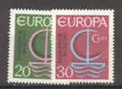 Europa 1966    Allemagne  376/377  * *  TB - 1966