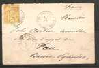 Guadeloupe March 1888 25c French Colonies General Type On Cover From Basse Terre To Pau , France - Briefe U. Dokumente