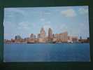 Detroit Waterfront Viewed From Windsor Ontario + Canadian Stamp - Detroit