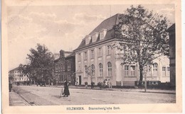 HOLZMINDEN Braunschweigische Bank Modische Dame Mit Fahrrad Belebt Feldpost 21.10.1915 Gelaufen Nach Schwerin - Holzminden