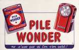 BUVARD ANCIEN,PILE WONDER NE S'USE QUE SI L'ON S'EN SERT-13,3 Cm X 19,7 Cm - Batterie