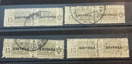 52993a)pacchi Postali Del 1917-24 Spr. Eritrea Da 15£ - Usati - Eritrée