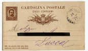 INTERO POSTALE AMBULANTE BRESCIA BOLOGNA ANNO 1879 - Stamped Stationery