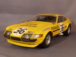 Kyosho 08164G, Ferrari 365 GTB/4 "Ferraud" #36, 8th Le Mans 1972, Bell - Pilette, 1:18 - Kyosho