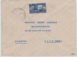 LIBAN - 1930 -  YVERT N° 143 SEUL Sur LETTRE COMMERCIALE De BEYROUTH Pour HALLE (ALLEMAGNE) - Liban