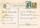 Carta Entero Postal HONEFOSS (Noruega) 1946 - Postal Stationery