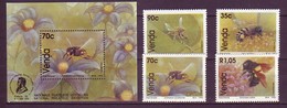 Venda South Africa 1992 MiNr. 237 - 241 (Block 8) Bees Honeybees Insects 4v+1 MNH** 13.00 € - Honingbijen