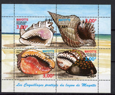 Mayotte 2000 MiNr. 87 - 90(Block 4) Marine Life Shells S/sh MNH** 9,50 € - Coneshells