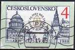 Besuch USA Präsident CSSR 2965B+Block 82B O 15€ Capitol Washington Kreml In Moskau Flaggen USA SU Imperforiert Sheet CSR - Blocks & Kleinbögen