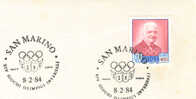 Jeux Olympiques1984 Sarayevo San Marino  Killanin - Hiver 1984: Sarajevo