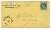 US - COVER From SHIREMANSTOWN, PA Tied By WASHINGTON 3c - VF CANCELLED C/1882´s - Storia Postale