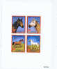 Pre Olympic Games 1984, Yemen MNH Block Of 4 Non Perforated And Numbered Michel Block 11 - Paarden