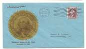 US - WASHINGTON - GOLD SEAL OF THE STATE CACHETED 1933 COVER - George Washington