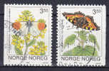 Norway 1993 Mi. 1114-15  3.50 Kr Butterfly Schmetterling Papillon Aurorafalter & Kleiner Fuchs - Gebraucht