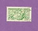 MONACO TIMBRE N° 374 OBLITERE SCEAU DU PRINCE 15F VERT JAUNE - Used Stamps