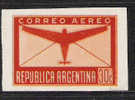 Q693.-.ARGENTINA .-. 1940 .-. MI#: 456  - MH  AIR STAMP .-. IMPERFORATE.-. PLANE AND LETTER.-. NO LISTED - Nuevos