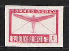 Q696.-.ARGENTINA .-. 1940 .-. MI#: 458  - MH  AIR STAMP .-. PLANE AND LETTER .-. IMPERFORATE NO LISTED. - Neufs