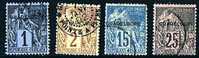 A. Dubois Surcharges  «GUADELOUPE»  14, 15, 19 Et 21 - Used Stamps