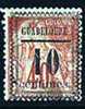 A. Dubois Surchargé  «Cadre, GUADELOUPE / 10 Centimes»   Sur 40 Cent.  7 Oblitéré  12 Mm Et Type 2 - Gebraucht