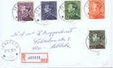 Belgium Letter With OBP 431/433/435/529/572, Registered, OBP Stamps On Letter Value Eur 225 - 1936-51 Poortman