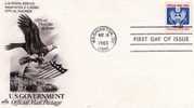 U.S.A: 1981 Très Belle Fdc Aigles "timbre De Service" - Lettres & Documents