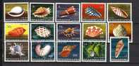 Papua  New Guinea 1968 MiNr. 139 - 153  Papua-Neuguinea Marine Life Shells 15v MNH** 24,00 € - Coneshells