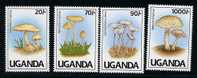 Ouganda ** N° 765A à 765D - Champignons (lot 12) (17 P4) - Uganda (1962-...)