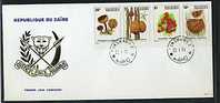 Zaïre Ob N° 943 à 950 ND - 2 Env. 1er Jour - Champignons (lot 6) (17 P10) - Unused Stamps