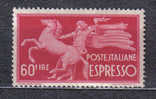 SS3475 - REPUBBLICA  , Democratica 60 Lire Espresso N. 31 ** - Correo Urgente/neumático
