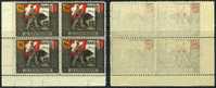 Swiss Military 3rd Div. No. 107 Corner Blk Of 4 MNH From 1914-18 - Labels